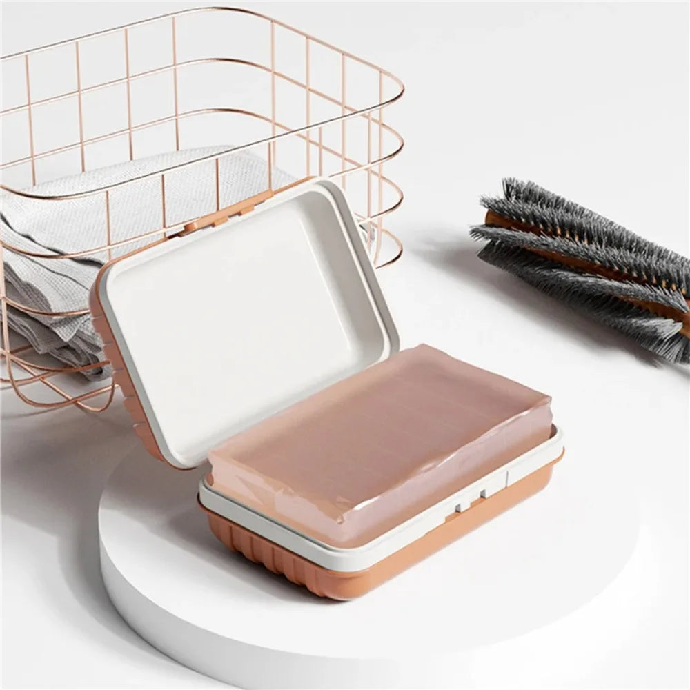 Compact Soap Dish with Lid Keeps Dry for Bathroom Travel Home Essentials Soap Holder Tray Bathroom Accessory Container Oasis Select