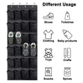 Over The Door Shoe Rack With 24 Large Mesh Pockets Hanging Shoe Organizer For Closet Hanging Shoe Rack Holder Hanger Oasis Select black