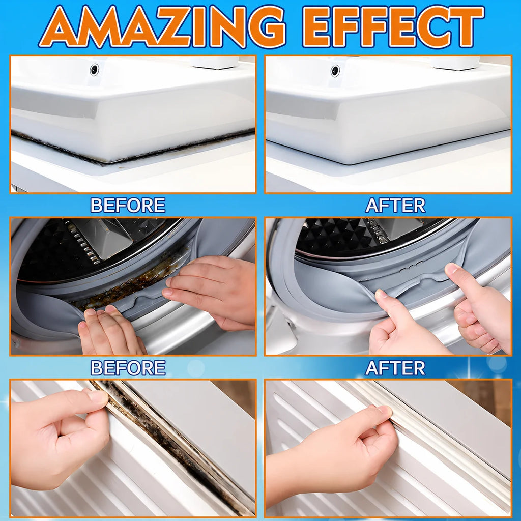 Mildew Cleaning Gel with Brush and Disposable Gloves Fast Acting Mold Remover forBathroom Grout Tiles Kitchen Seals Home Care Oasis Select