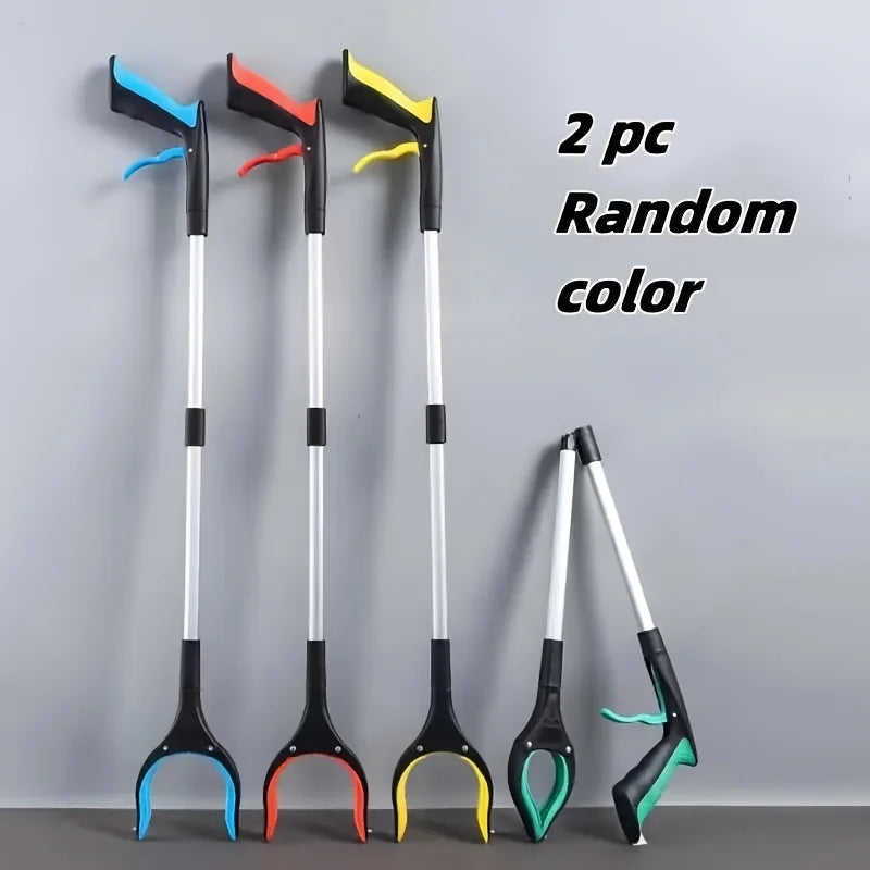 2pcs 32-Inch Foldable Grabbing Tool,360° Rotating Jaws with Magnetic Tips,Lightweight Reacher for Trash Pickup,Ideal for Seniors Oasis Select 2pcs Color random