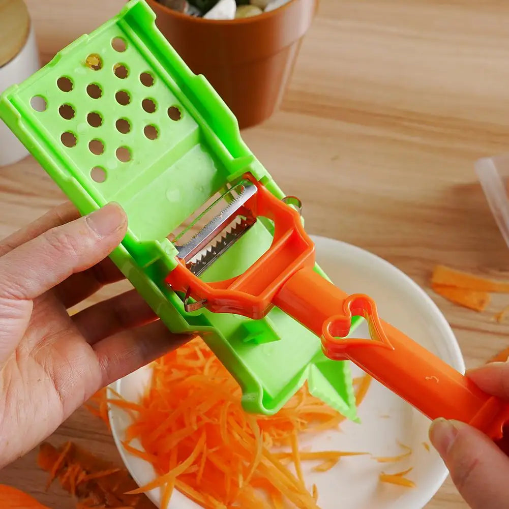 2-in-1 Stainless Steel Vegetable Peeler & Fruit Slicer Tool Vegetable Peeler Tool Oasis Select