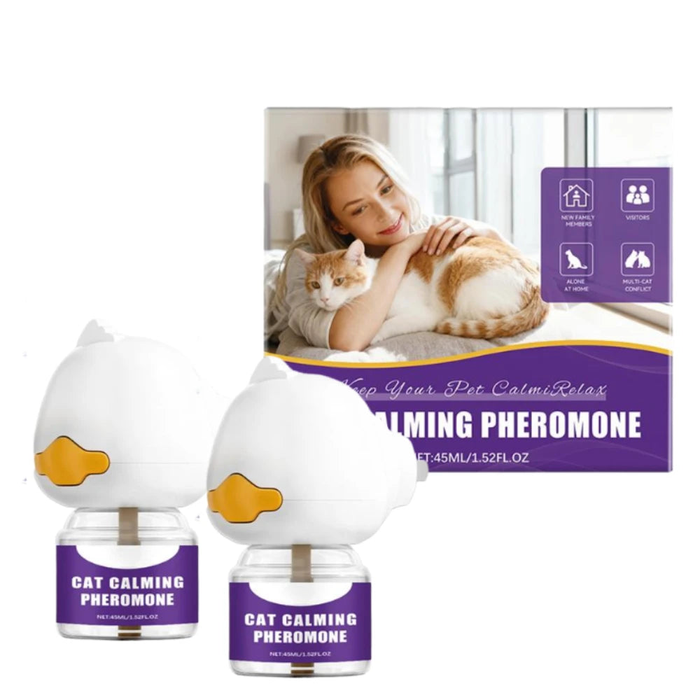 45ML Pheromone Diffuser for Cats, Pet Emotional Soothing Calming Effectively Relieves Anxiety Stress Reduce Scratching Device Oasis Select 2pcs