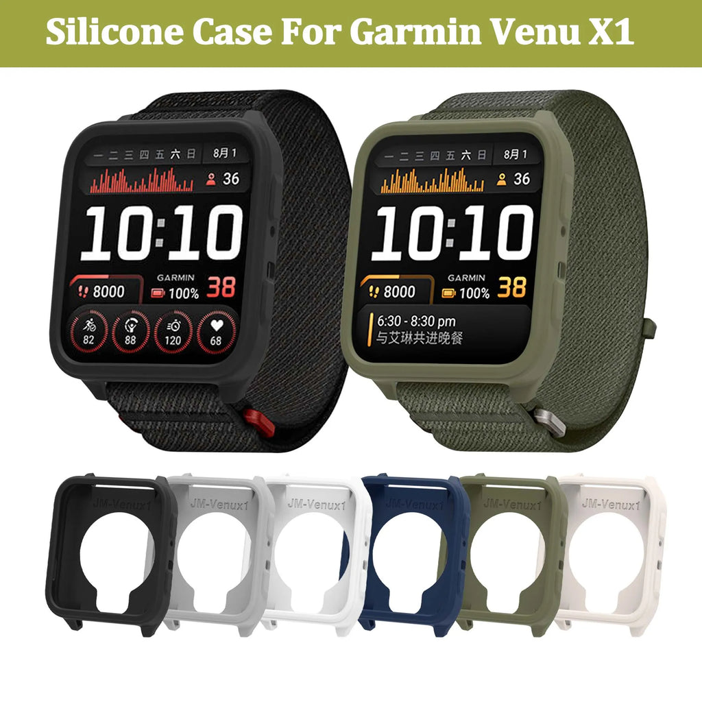 Silicone Case for Garmin Venu X1 – Scratch Bumper Cover Smartwatch Case Oasis Select