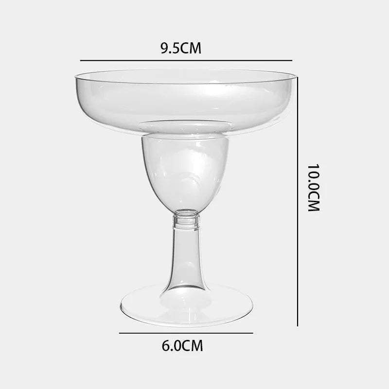 20Pcs 5oz Clear Plastic Wine Glass Recyclable - Shatterproof Wine Goblet - Disposable & Reusable Cups for Champagne Dessert Oasis Select
