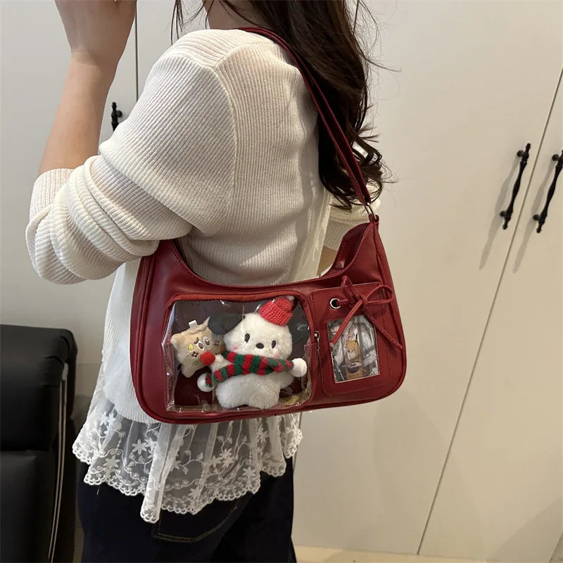 Korean Instagram Cartoon Doll Pain Bag Female High Beauty Design Sense Single Shoulder Cross Shoulder Backpack Oasis Select