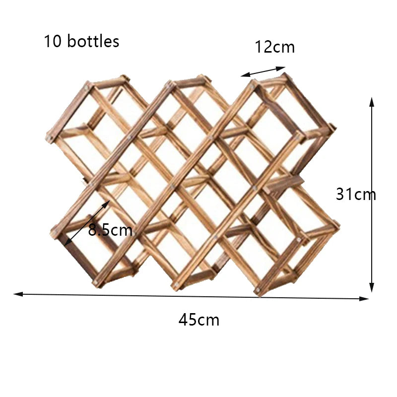 Wooden Wine Rack Wine Holders Kitchen Assembled Display Stand Organizer Bar Storage Bar Wine Cabinet Wine Bottle Display Rack Oasis Select 10 bottles D