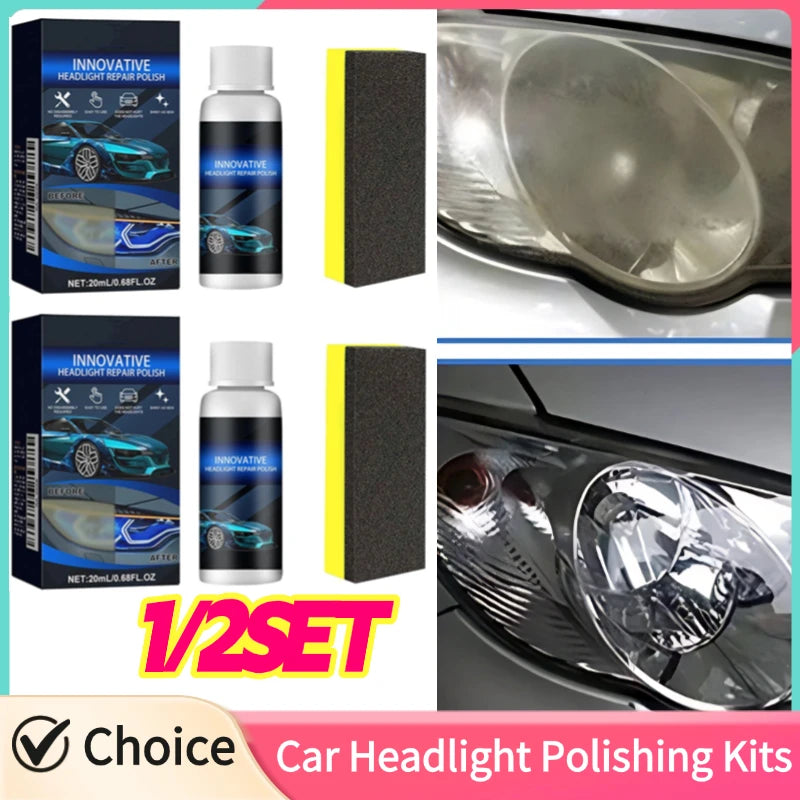 Car Headlight Polish & Restoration Kit – Remove Oxidation