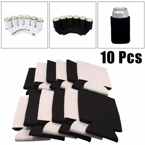 10-Pack Neoprene Can Cooler Sleeves | Collapsible Insulated Holders Can Cooler Sleeves Oasis Select