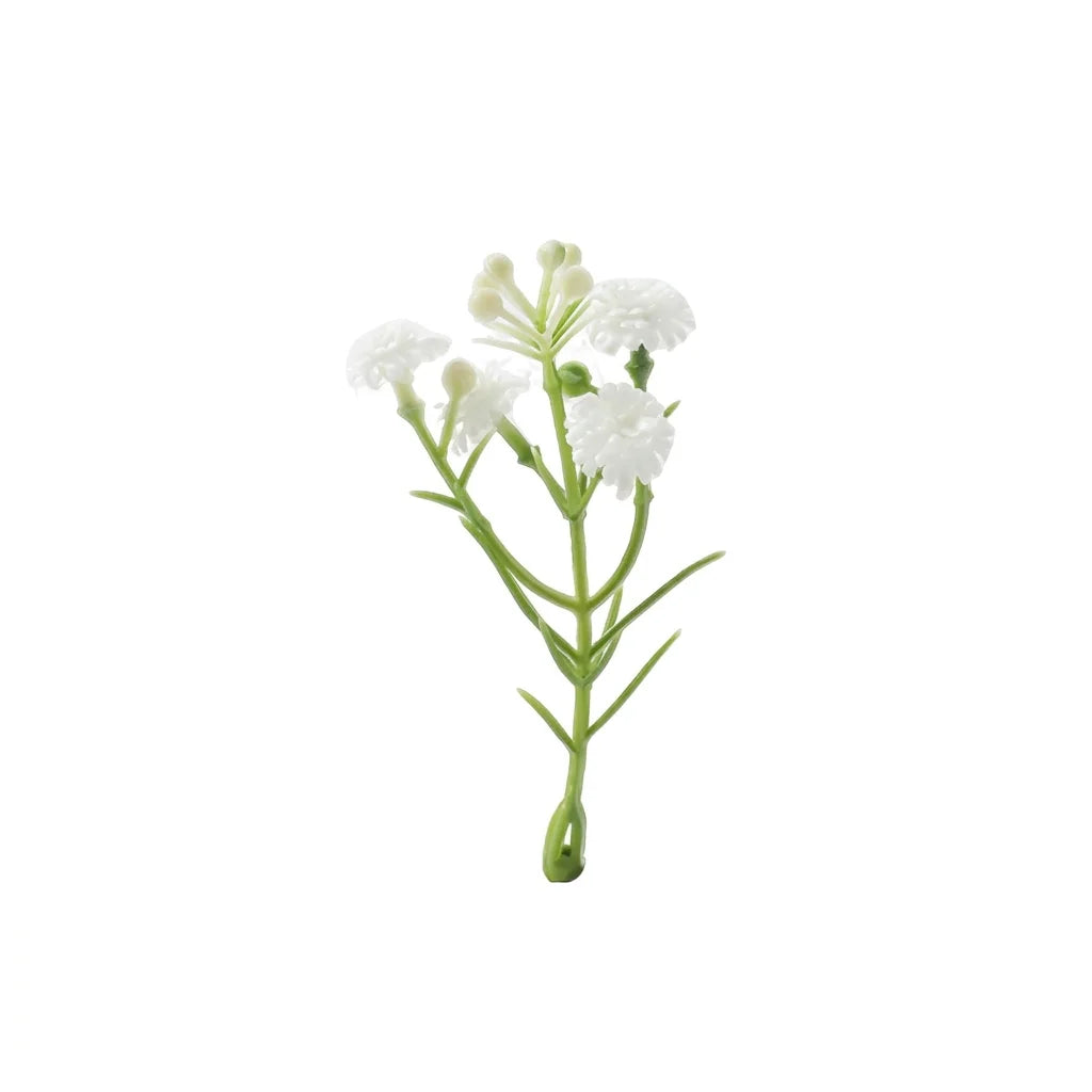 Artificial Flowers Gypsophila 8CM Fake Flowers For Home Decor Wedding Decorations Ornaments Craft Garland Accessories Oasis Select White