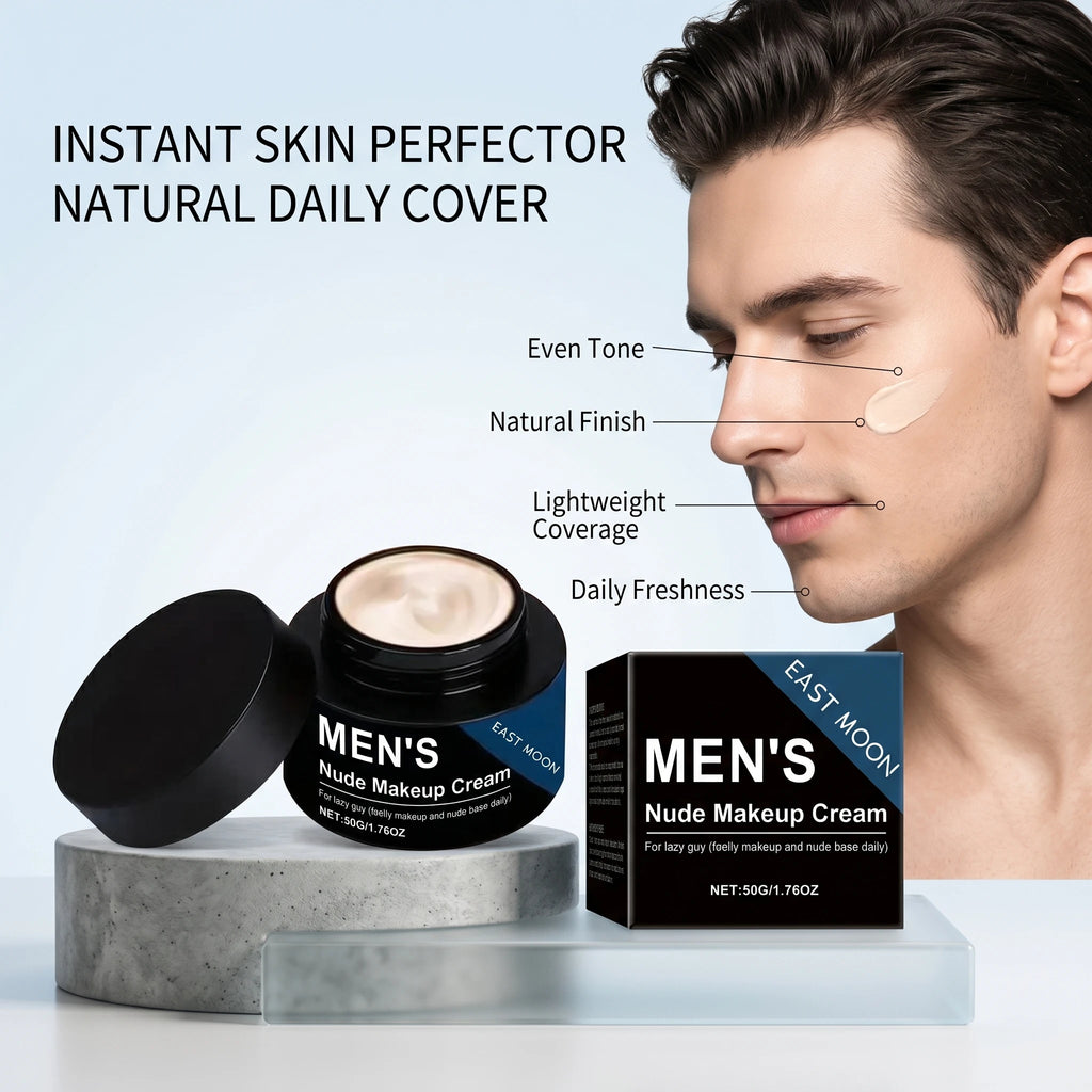 Men's Nude Makeup Cream Brightening Bb Cream for Men Oil Control Concealer Foundation for Natural No-Makeup Look Lazy Makeup Oasis Select