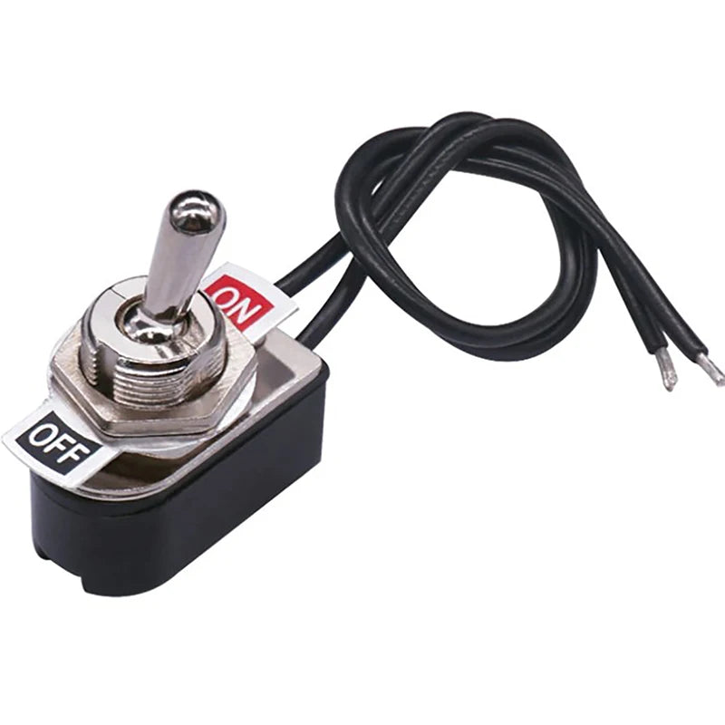 1pcs Prewired Rocker Toggle Switch 2 Foot ON/OFF Electrical Equipment Tools With Wire And SPST Contacts 6A/125V Oasis Select onesize