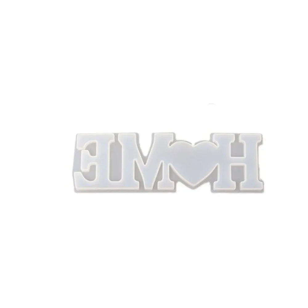 Heart Shape Silicone Love Mold Handmade English Letters DIY Resin Crafts Romantic Non-stick Epoxy Resin Mould Wedding Decor Oasis Select Style B S
