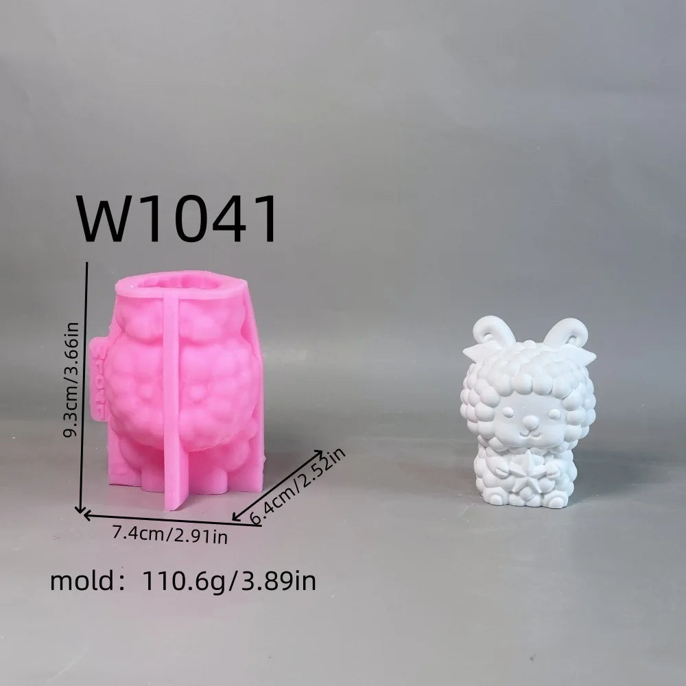 3D Sheep Silicone Mold – Candle, Soap, Resin & Gypsum DIY