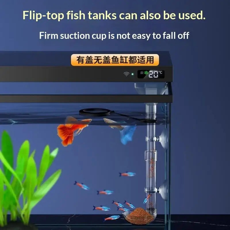 Telescopic Acrylic Aquarium Feeding Tube with Suction Cups
