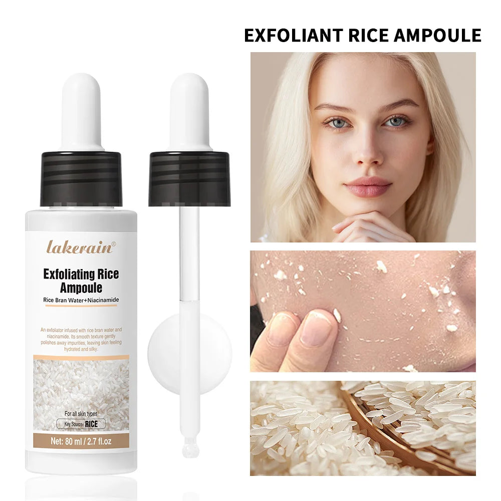 Rice Peeling Ampoule Soft Exfoliating Face and Body Scrub Dead Skin Cells Blackhead Remover for All Skin Types korean skin care Oasis Select 1white rice