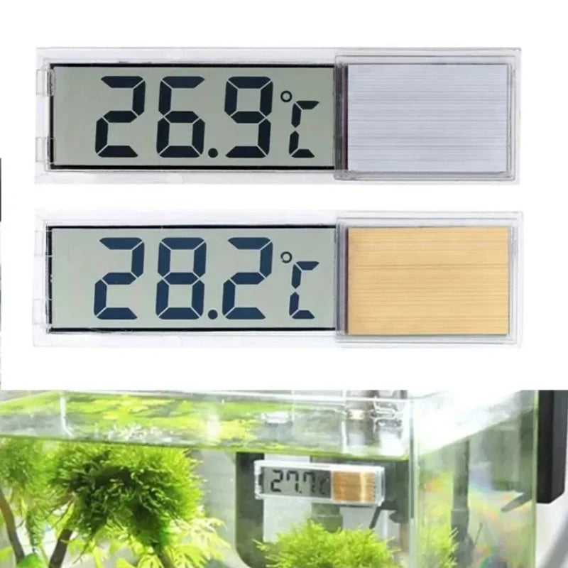 Electronic Fish Tank Temperature Waterproof Aquarium Thermometer 3D Digital LCD Fish Turtle Temp Aquarium Control Accessories Se Oasis Select 2pcs S