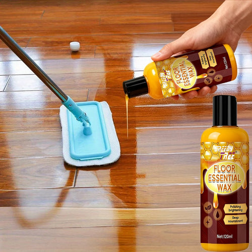 120ml Professional Floor Essential Wax Kit with Sponge & Towel - Wood Tile Hard Floor Polishing Brightening Deep Nourishment Oasis Select