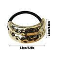Metal Hair Ties 4X Geometric Elastic Hair Ropes Fashion Gold Hair Cuff Wrap Decorative Hair Bands Ponytail Holders for Women Oasis Select United States A
