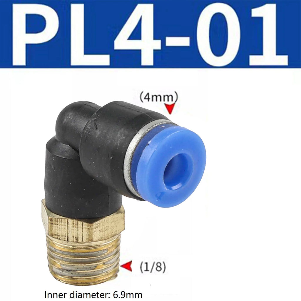 Pneumatic Quick Connector Air Fittings Thread Elbow Adapter PL4-16mm Hose Tube Elbow Air Hose Fittings Quick Connector Oasis Select