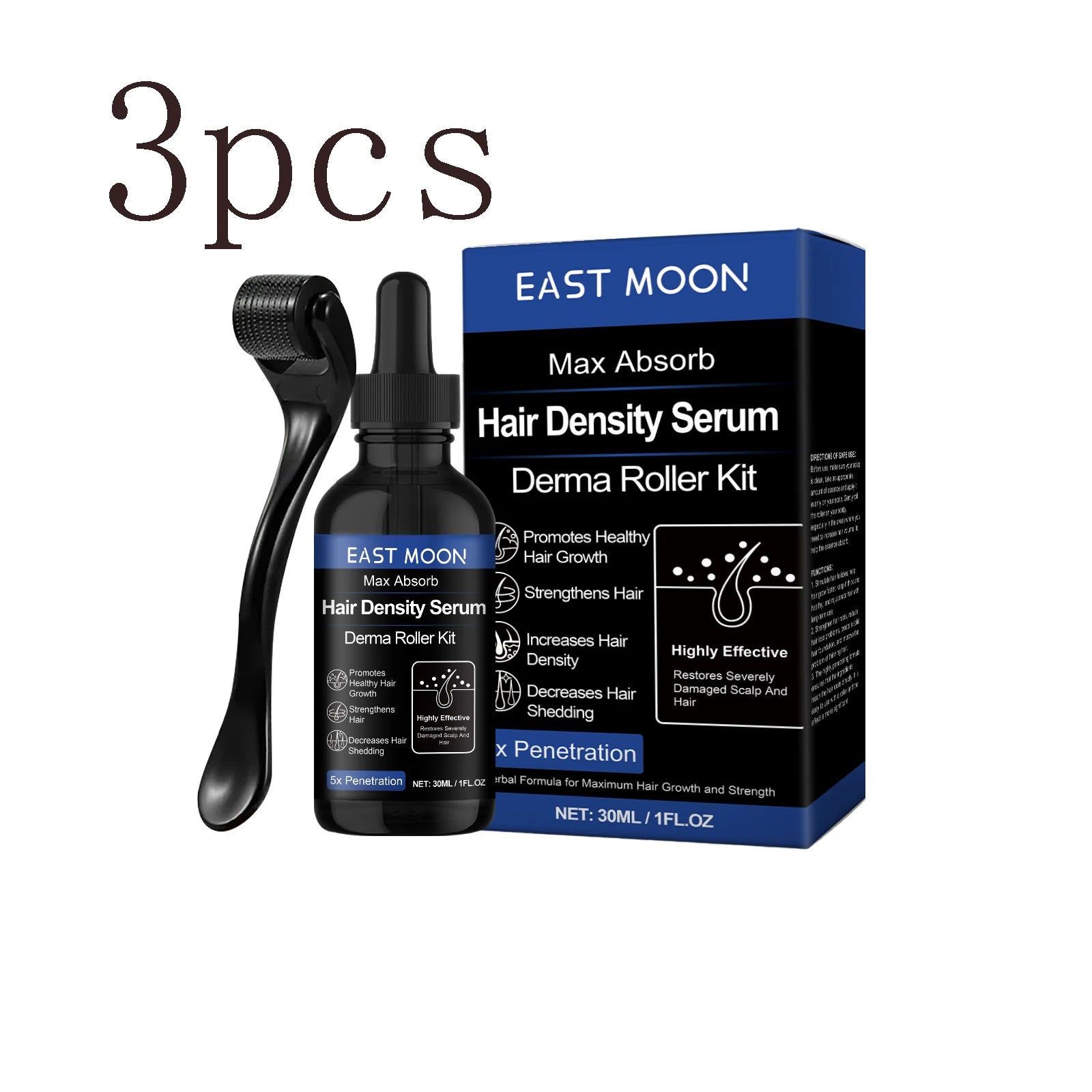 Hair Roller Kit with Nourishing Serum – Hydration & Strength Hair Serum Roller Kit Oasis Select 90ml
