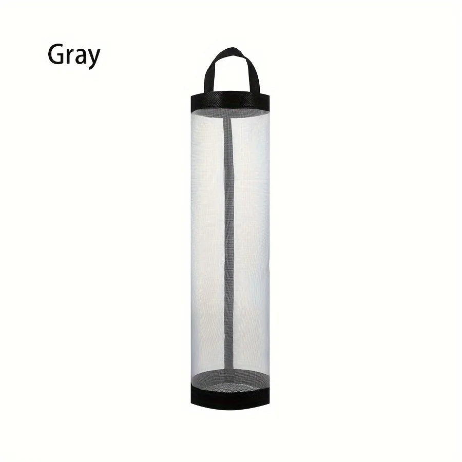 2pcs Wall-Mounted Kitchen Plastic Bag Holder, Foldable Mesh Hanging Dispenser, Reusable Garbage Bag Organizer Oasis Select