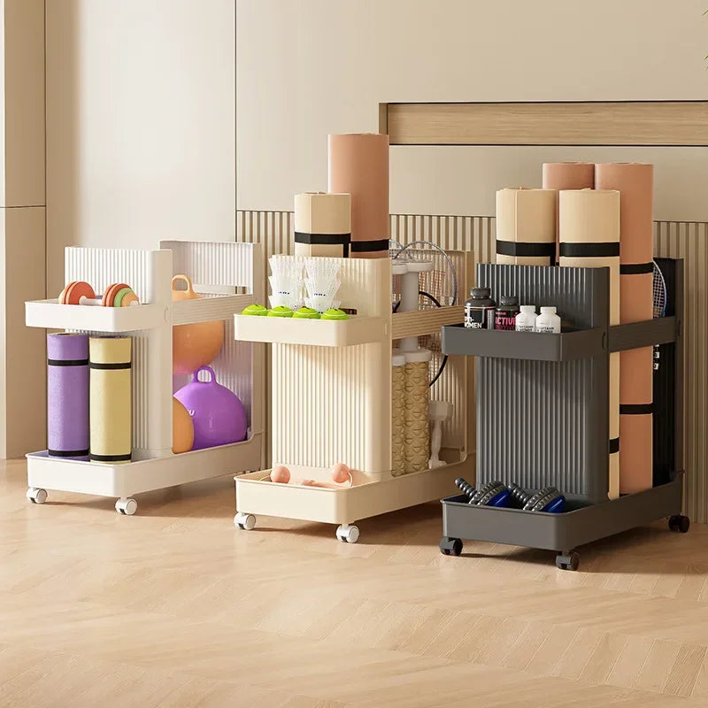 Multi-functional Household sports equipment storage cart finishing basket with wheels movable Durable Oasis Select