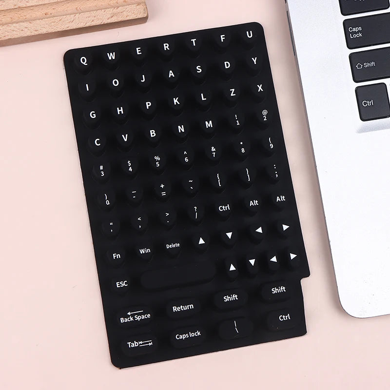 70/21pcs Raised Adhesive Keyboard Stickers For Long Nail Art Keyboard Bubbles Self-for Long Nails Silicone Typing Keycaps Oasis Select 70pcs black