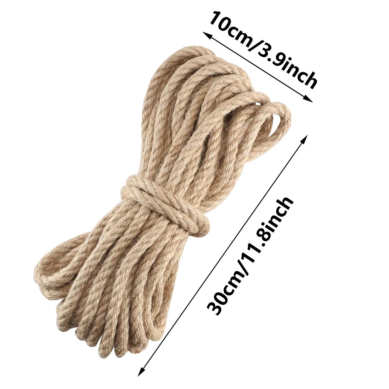 10mm Natural Hemp Rope Tug Of War Rope Household DIY Decorative Rope 10 M For DIY & Arts Crafts Packing Floristry Bundling Oasis Select