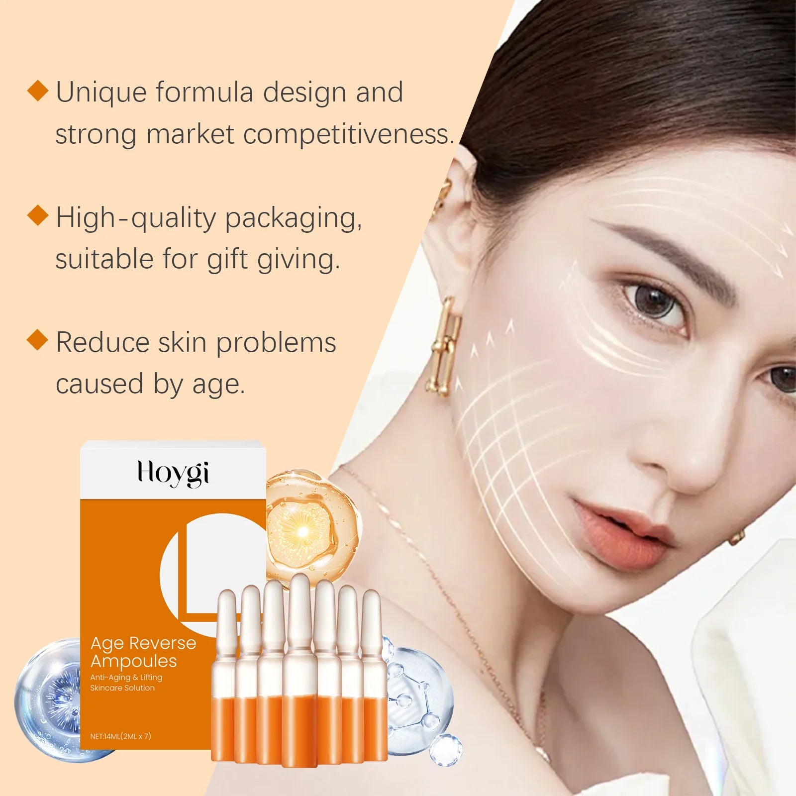 Hoygi Astaxanthin Ampoule Face Serum – Anti-Aging & Brightening Face Serum Ampoule Oasis Select