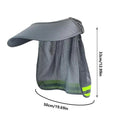 Sun Shade for Helmet Safety Reflective Hard Hat Shade Neck Shield Helmet Sun Shade Reflective Stripe Summer Sun Protection Oasis Select Gray