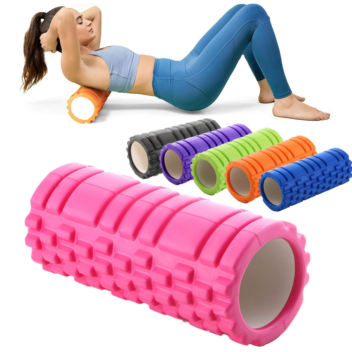 13" High-Density Foam Roller – Firm Smooth Surface for Deep Tissue Massage, Back Pain Relief & Yoga Pilates Core Workouts Oasis Select