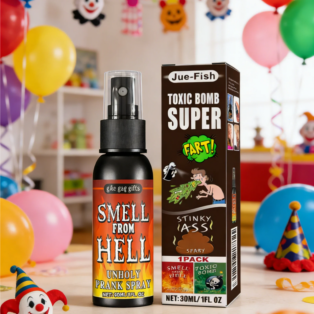 Jue Fish Fart Spray for April Fools' Day Gag Gifts Stinky Effect Funny Tricks Portable Bottle Non Toxic Smells Prank Spray 30ml Oasis Select