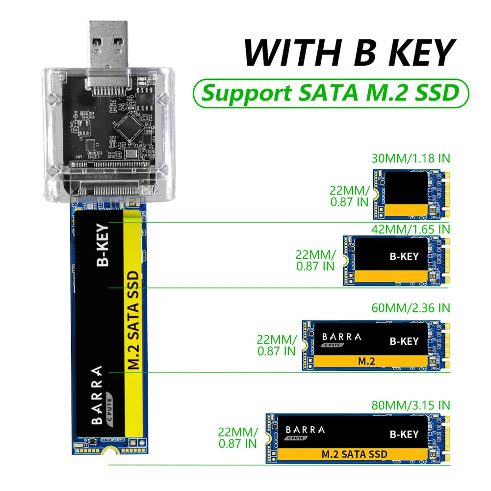 M.2 SATA SSD Enclosure USB 3.0 Gen 1 5Gbps External Case SSD Enclosure Oasis Select