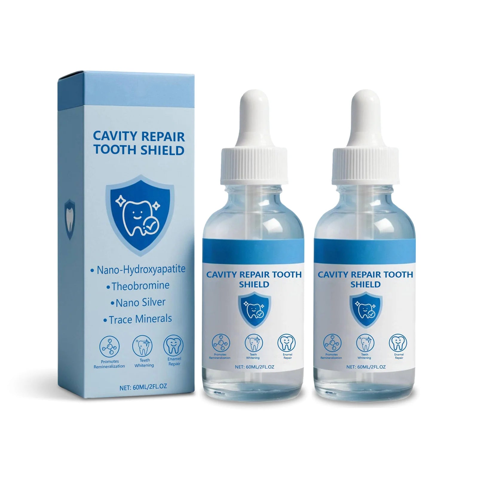 Teeth Essence Serum Toothpaste Surfaces to Reduce Stains Long-Lasting Freshness with Natural Shine Gentle Care for Oral Hygiene Oasis Select 2pcs 60ML