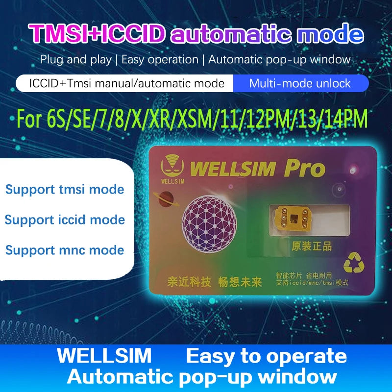 MKSD SIM Unlock Card Sticker for iPhone 6 to 13 Pro Max
