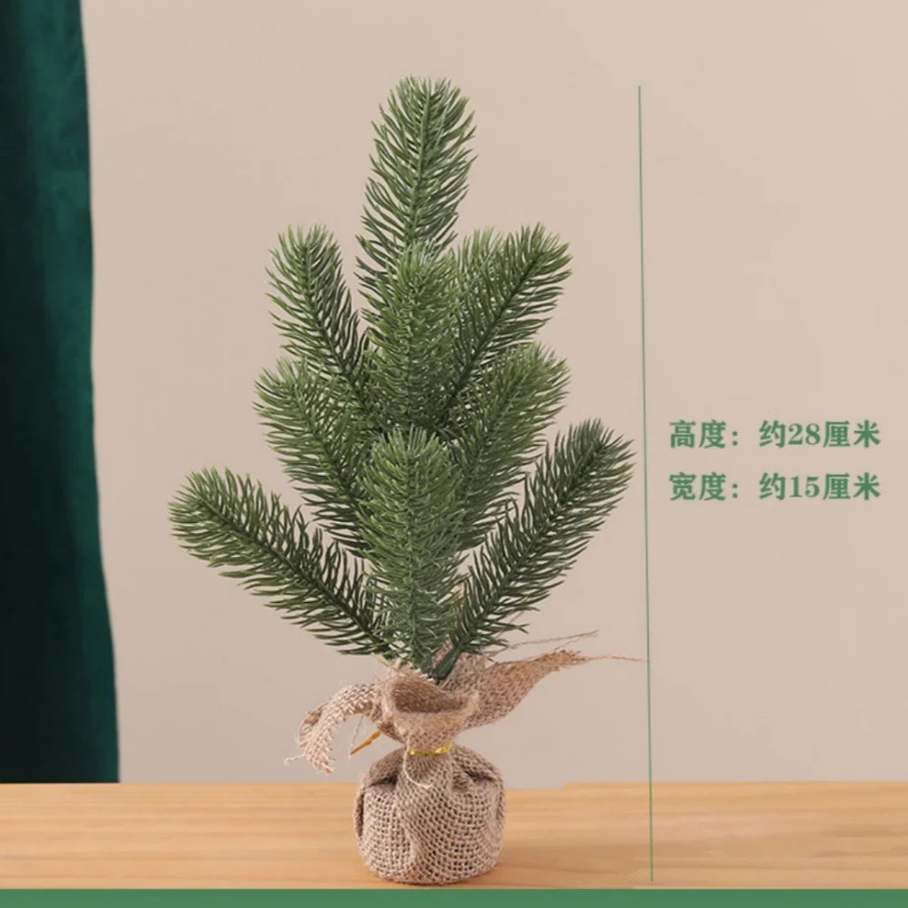Mini Artificial Christmas Tree Tabletop Ornament | Desk Decor