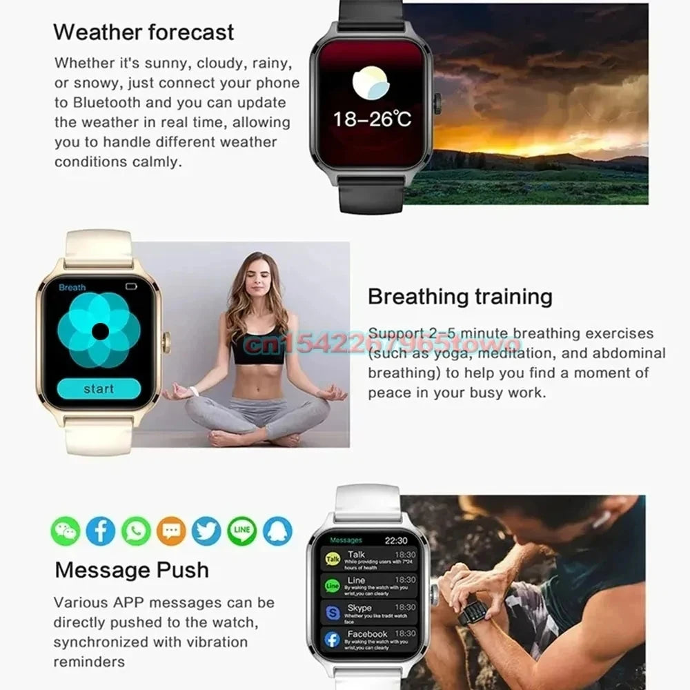 Smart Watch For Android IOS Watches 1.83inch HD Display Bluetooth Call Message Alert Music Sports Mode Smartwatch Men Women Gift Oasis Select