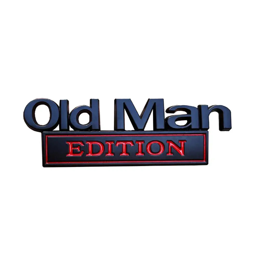 Old Man Edition Metal Car Badge Sticker – Retro Trunk Emblem