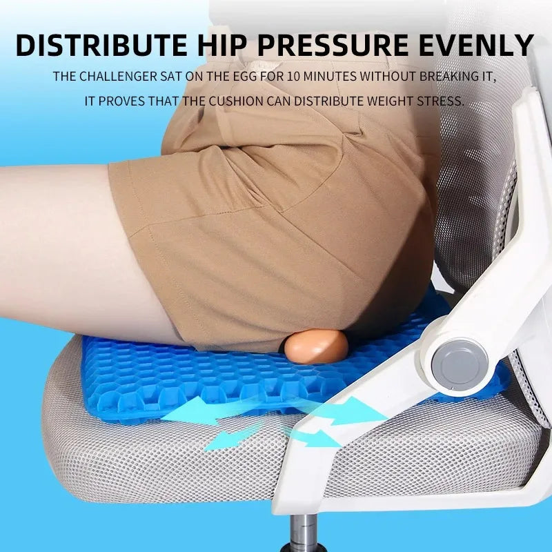 Summer Car Seat Breathable Honeycomb Designed Decompression Car Gel Seat Cushions Back Tailbone Pain Home Office Wheelchair Oasis Select
