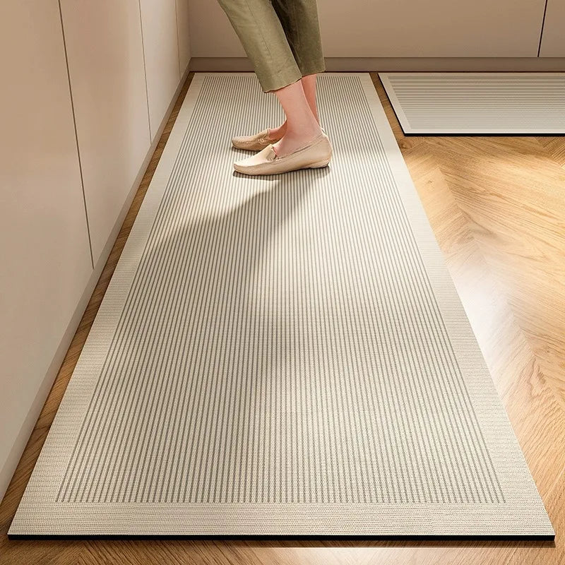 Japanese Minimalist Anti-skid Floor Mat for Household Use - Quiet Cream Style Kitchen Floor Mat Bathroom Mat Doormat Carpet Rug Oasis Select A 40x120cm