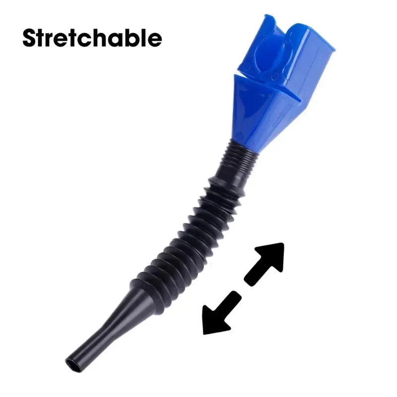 1/2/4/6pcs Blue Universal Plastic Multi-Function Wide Mouth Large Funnels Flexible Draining Tool Snap Funnel For Automotive Oil Oasis Select