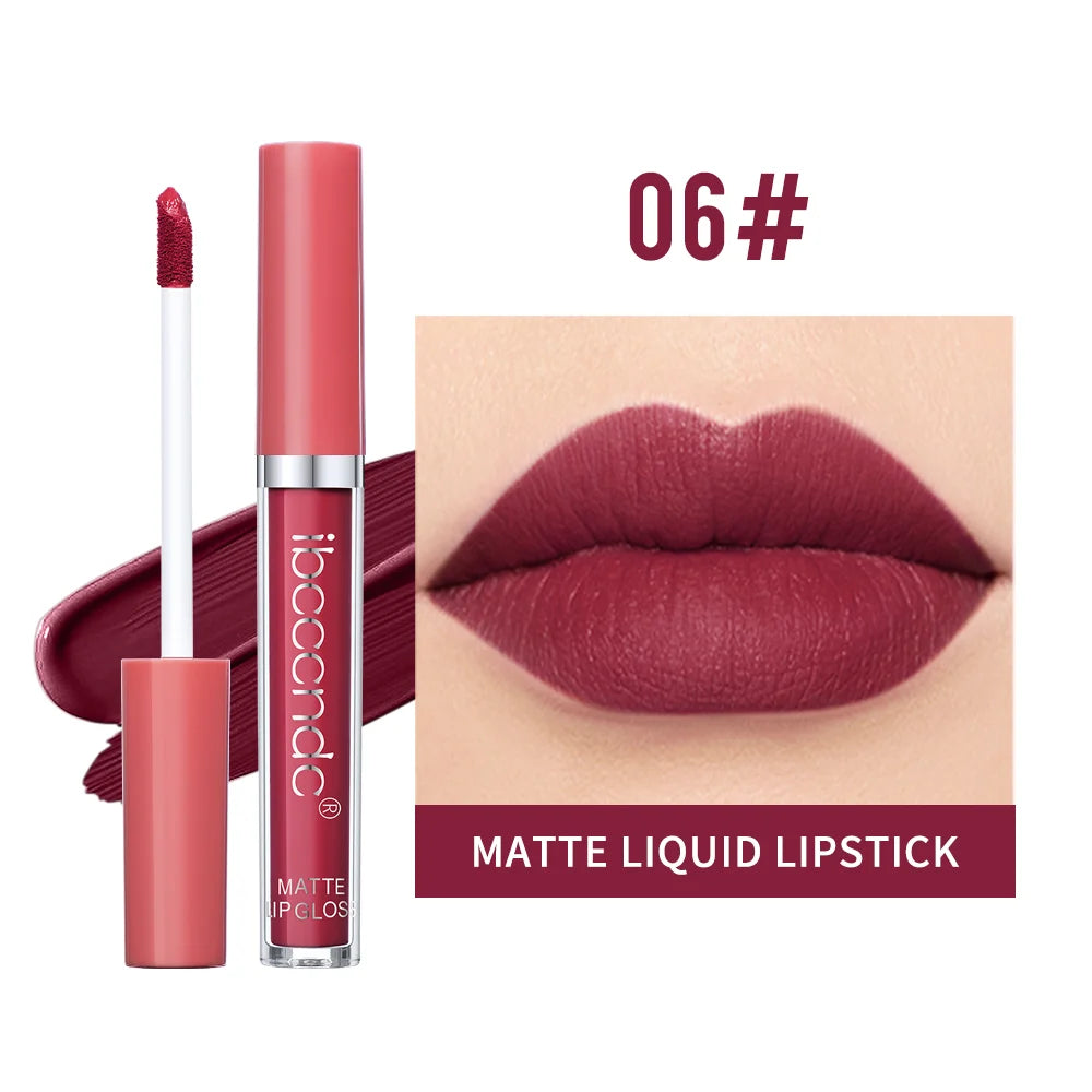 Matte Velvet Lip Gloss Lipstick Waterproof Non-stick Cup Not Easy To Fade Long Lasting Lip Glaze Lipstick Makeup Cosmetics Oasis Select Color 6