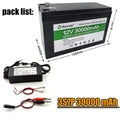 Black 12V Battery 40Ah 30Ah 20Ah 18650 Lithium Battery Pack Sprayer Built-in High Current BMS Electric Vehicle Battery Oasis Select 12V 30000mAh