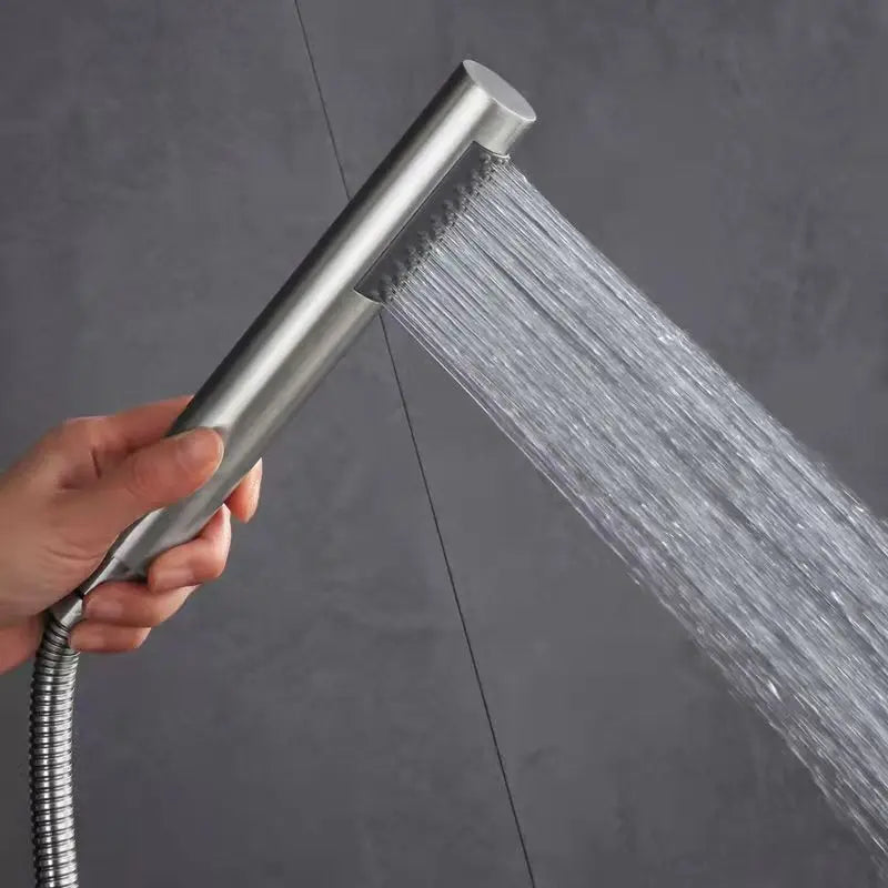 Handheld Stainless Steel Booster Shower Head | Water Saving