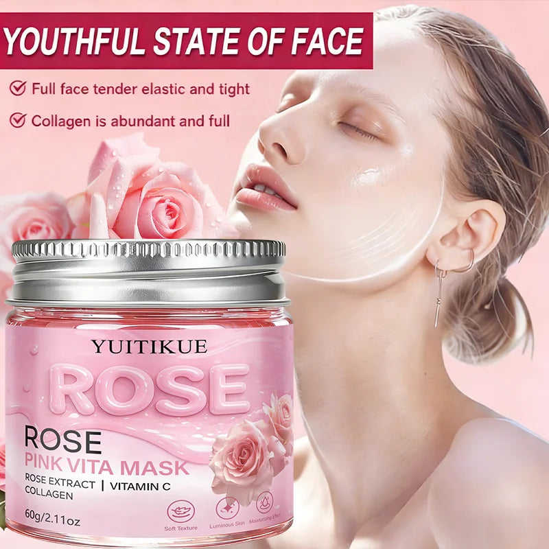 YUITIKUE Rose Pink Vita Peel Mask – Hydrate & Brighten Skin