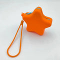 Creative Silicone Coin Purse Portable Zipper Cosmetic Bag Starfish Shape Earphone Bag Women Girls Multifunction Storage Bag Oasis Select Orange