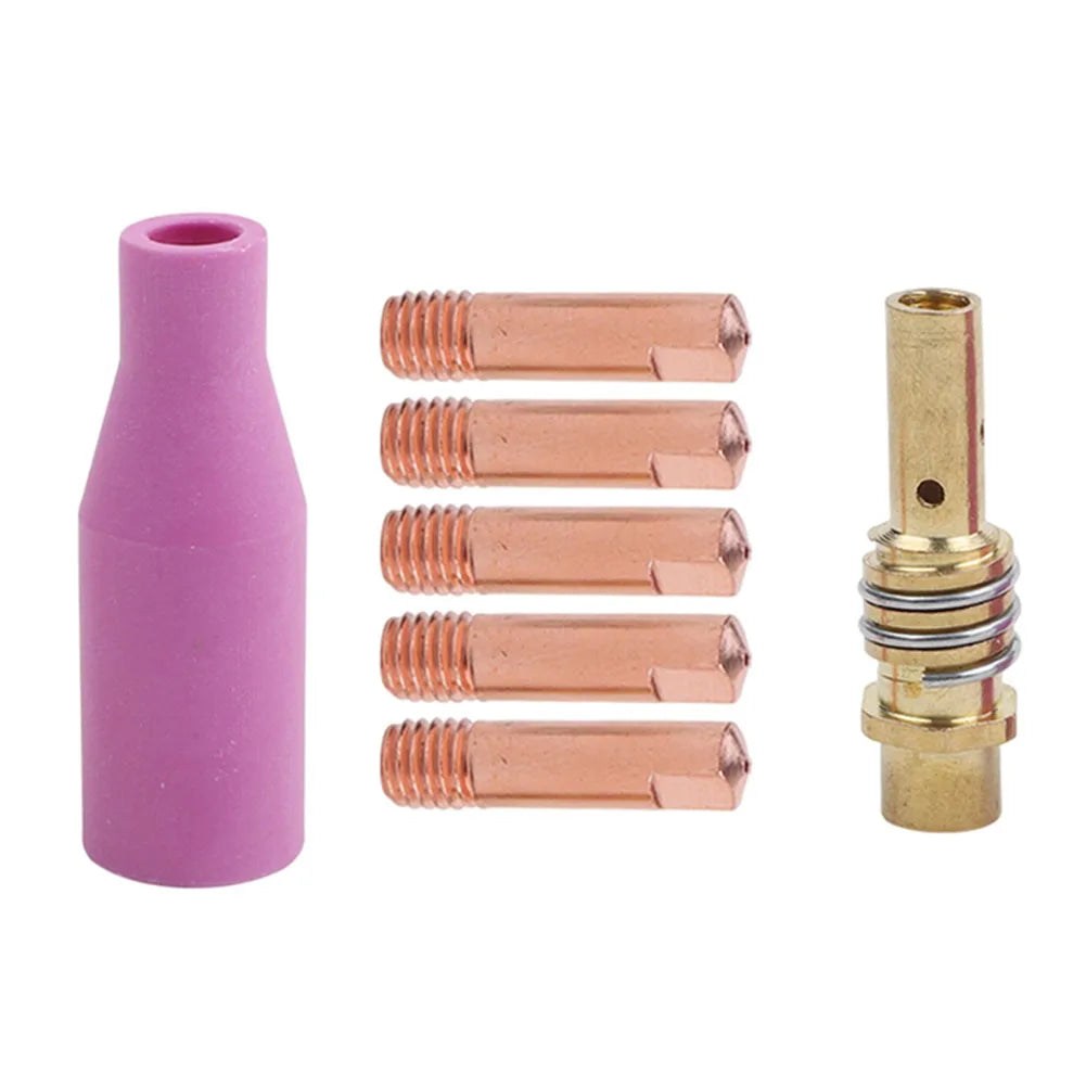7-Piece 15AK MIG Welding Torch Kit – 0.8mm Tips & Ceramic Nozzle Welding Torch Kit Oasis Select A