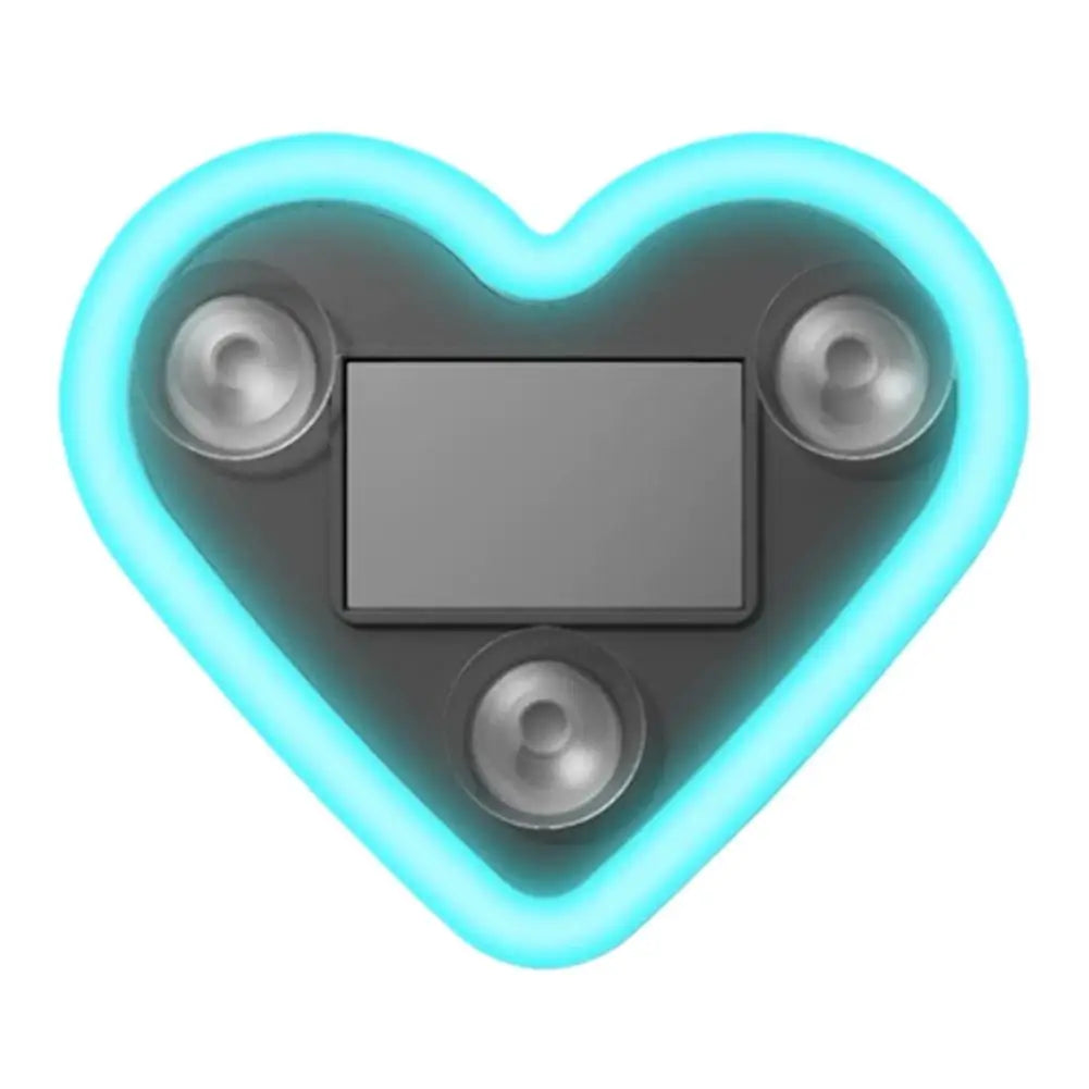 New car solar triangle window heart-shaped light emitting heart-shaped atmosphere light interior wiring free LED atmosphere lamp Oasis Select green blue 1pcs