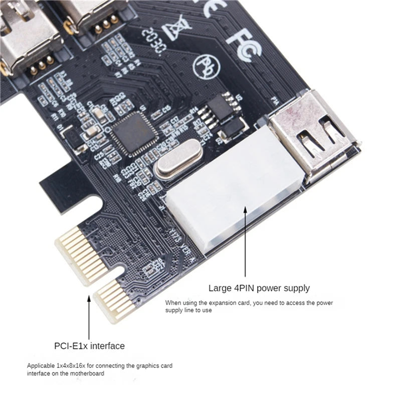 WISH PCI-E 1X 1394 4 Port DV HD Video Capture Card Firewire Card 800/400/200/100Mbps Supports Hot-Swapping For Desktop Oasis Select