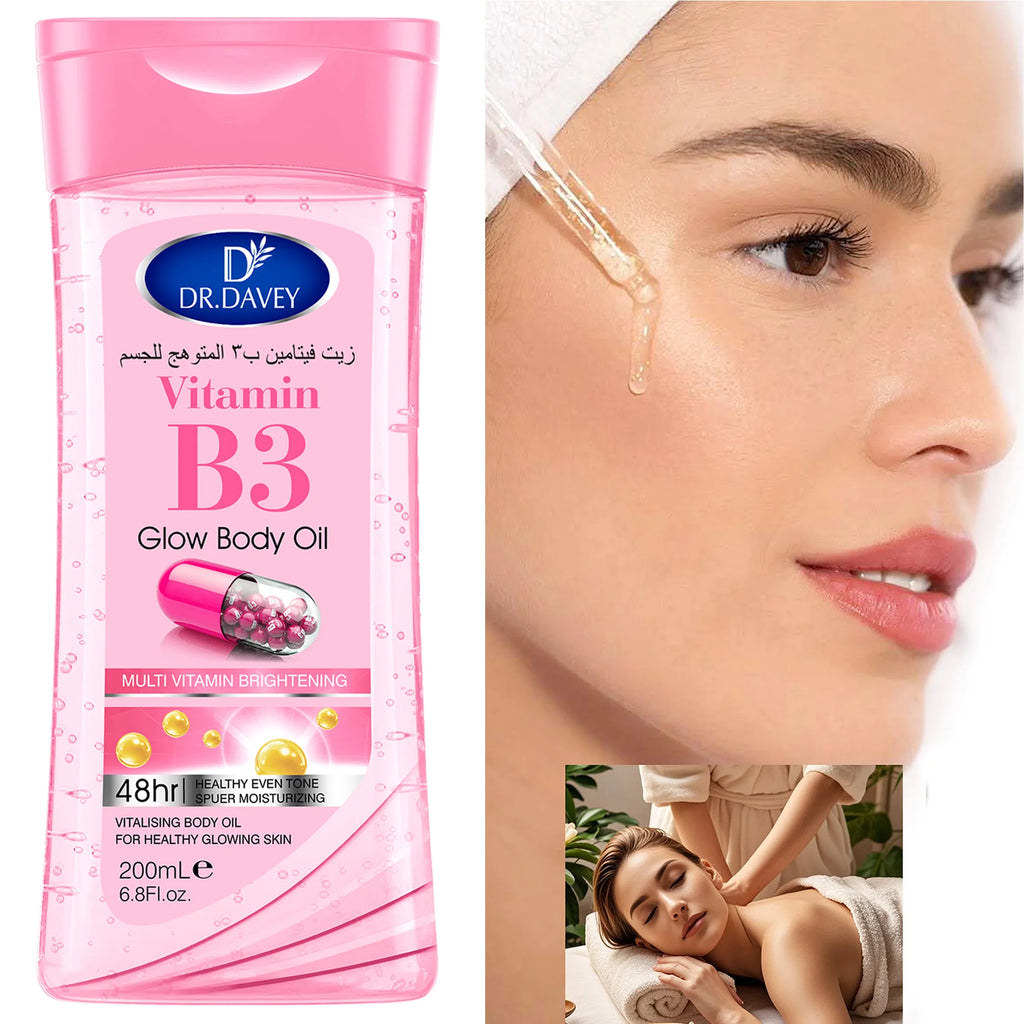 DR.DAVEY Vitamin B3 Glossy Body Oil 200ml – Nourishing Glow